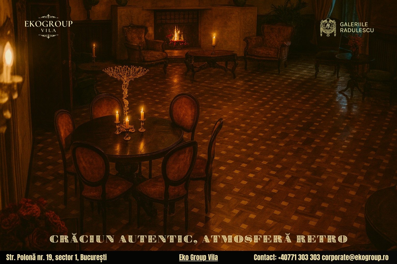 Târg de Crăciun cu parfum interbelic la Eko Group Vila: eleganța anilor ’30 într-o experiență rafinată